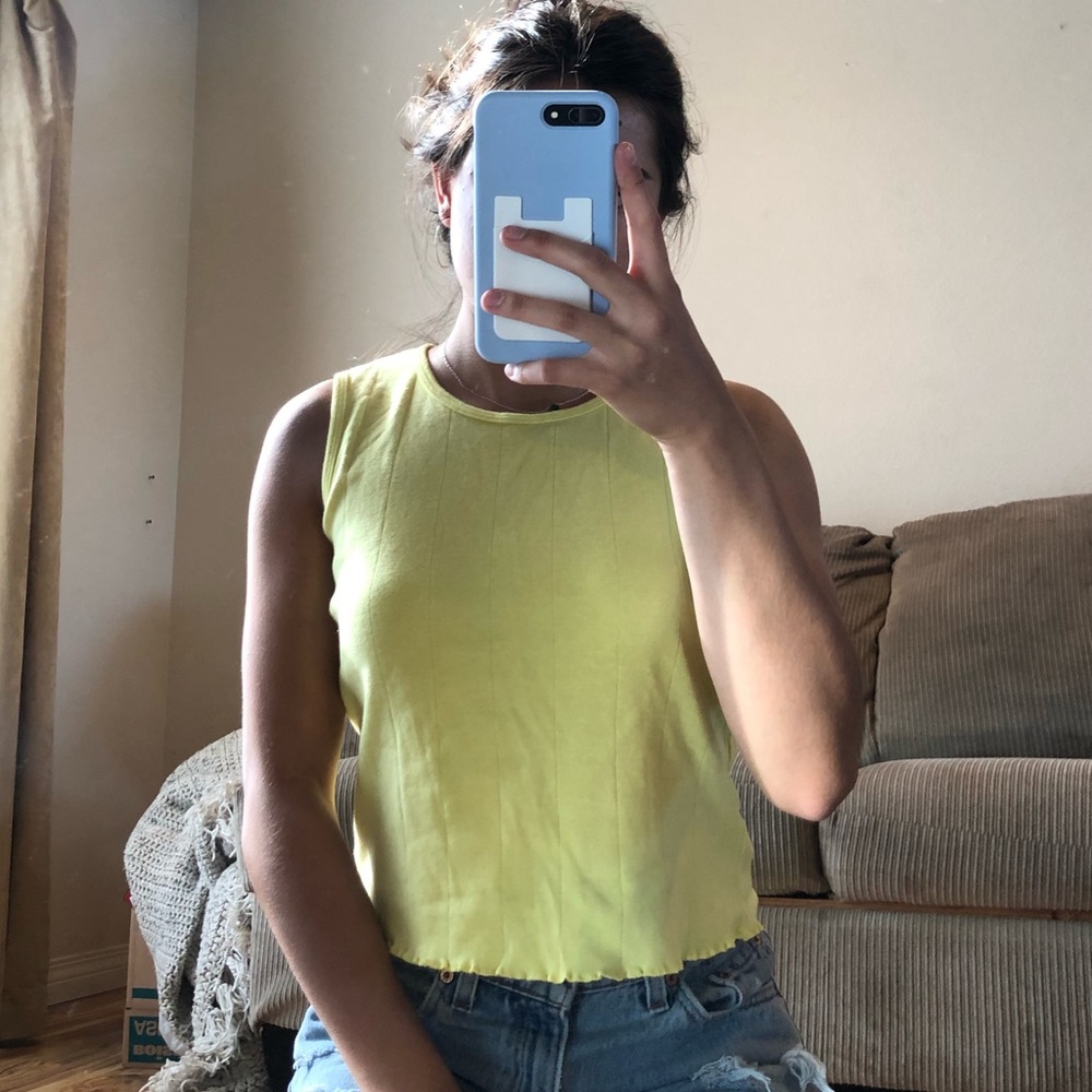 Bright yellow vintage tank top